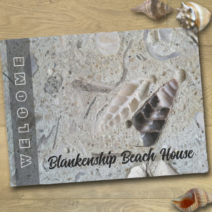 Muscheln in Beton Strandhaus individuell Fußmatte