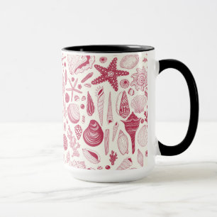 Muscheln in Viva Magenta - Farbe des Jahres 2023 Tasse