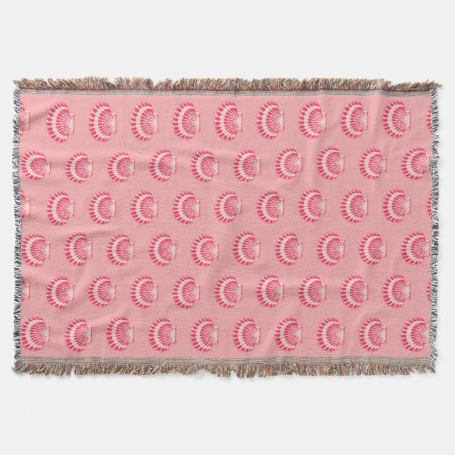 Muscheln - Korallen und Pfirsich Decke (Vorderseite)