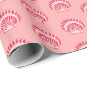 Muscheln - Korallenfarben Geschenkpapier