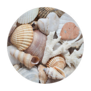 Muscheln Korallenuntergrund Schneidebrett