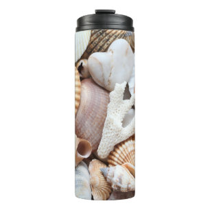 Muscheln Korallenuntergrund Thermosbecher