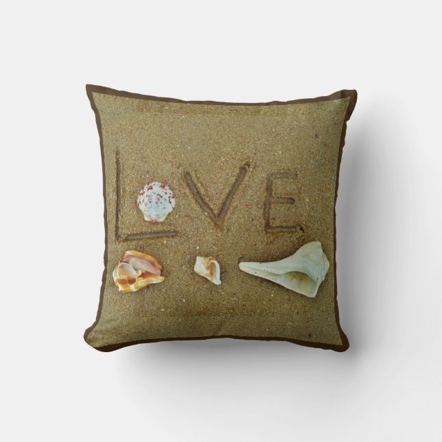 Muscheln & Liebe am Strand - Hochzeitskissen Kissen (Vorderseite)