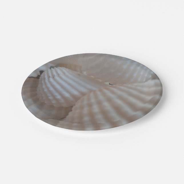 Muscheln Liebe, Summer Beach Picnic, Papiertafel Pappteller (Schrägansicht)