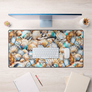 Muscheln Meeresstrand Collage Muschel chic Schreibtischunterlage