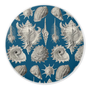 Muscheln Nautical Strand Muscheln Blau Weiß Keramikknauf