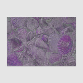Muscheln Ocean Beach Lila Gray Metallic Seidenpapier