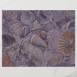 Muscheln Ocean Beach Lila Metallic Design