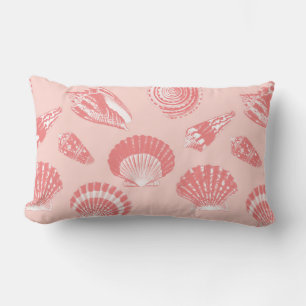 Muscheln - Rosa und Weiß der Korallen Lendenkissen