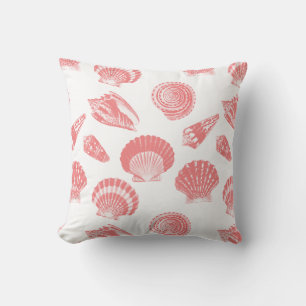 Muscheln - rosa und weiß kissen
