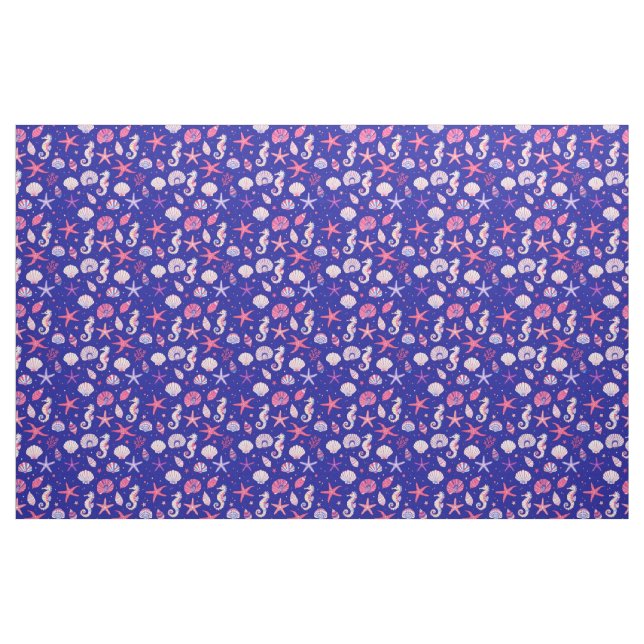 Muscheln Seepferdchen und Seesterne Stoff (Fat Quarter (45,7 x 55,9 cm))