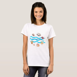 Muscheln, Sommer T-Shirt