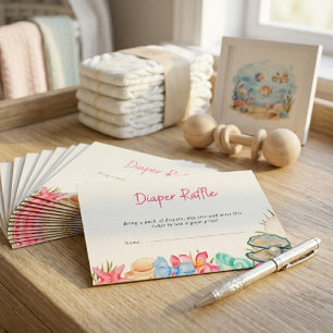 Muscheln Strand Meer sehen dich bald Baby Shower Begleitkarte