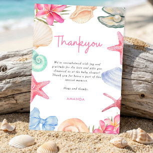Muscheln Strand Meer sehen dich bald Baby Shower Einladung