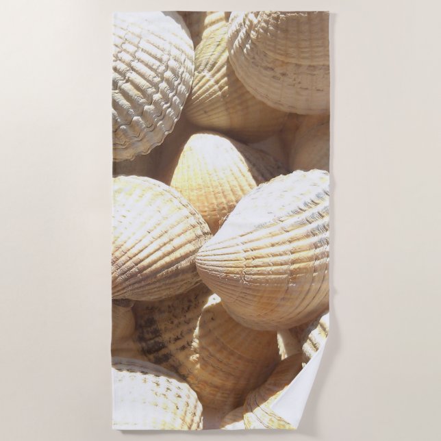 Muscheln Strandfotografie Strandtuch (Vorderseite)