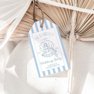 Muscheln und Hochzeitsglocken Bachelorette Geschenkanhänger