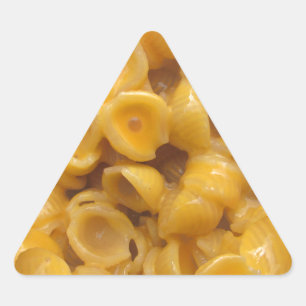 Muscheln und Käse Dreieckiger Aufkleber