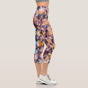 Muscheln und Kies Capri Leggings