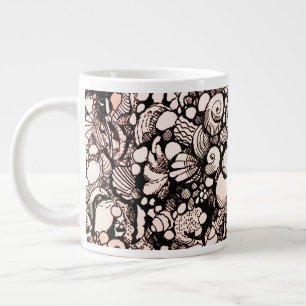 Muscheln und Kiesel Knochen China Tasse
