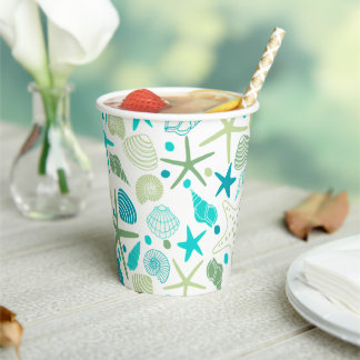 Muscheln und Papiertasse aus Starfish Pappbecher
