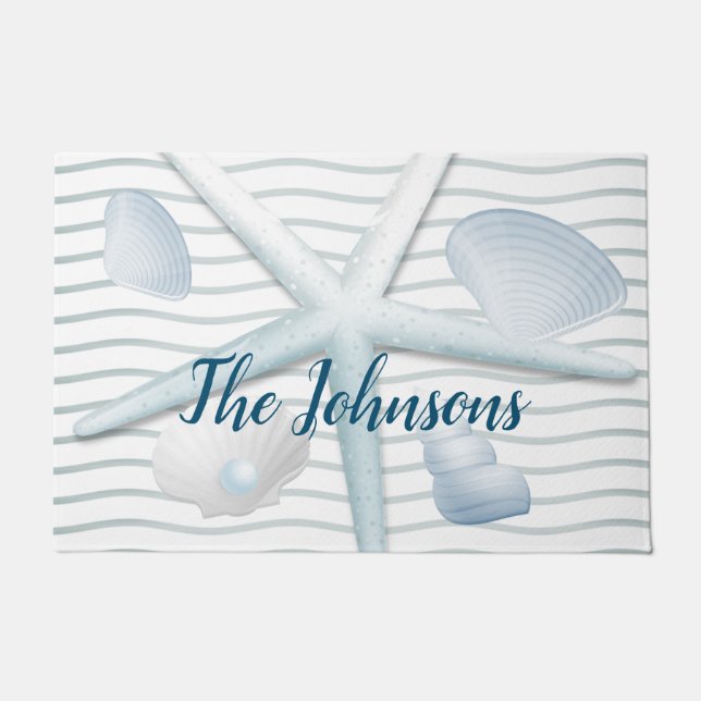 Muscheln und Perlen Fußmatte (Vorderseite)