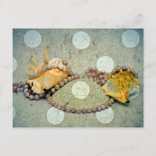 Muscheln und Perlen Postkarte