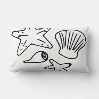 Muscheln und Seesterne Lendenkissen