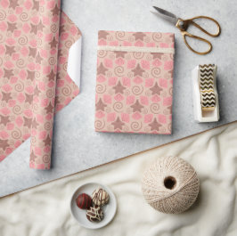 Muscheln und Seesternmuster Geschenkpapier