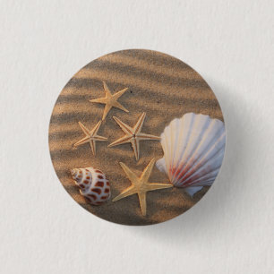 Muscheln und Starfish Button
