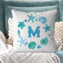 Muscheln und Starfish Mit Monogramm