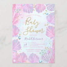 Muscheln unter der Sea Baby Dusche