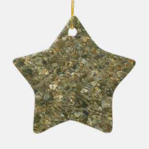 Muscheln unter plätscherndem Wasser Keramik Ornament