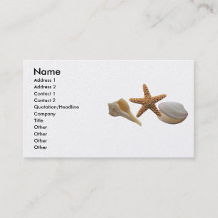 Muscheln-Visitenkarte Visitenkarte