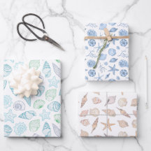 Muschelschalen Geschenkpapier, Strand Geschenkverp