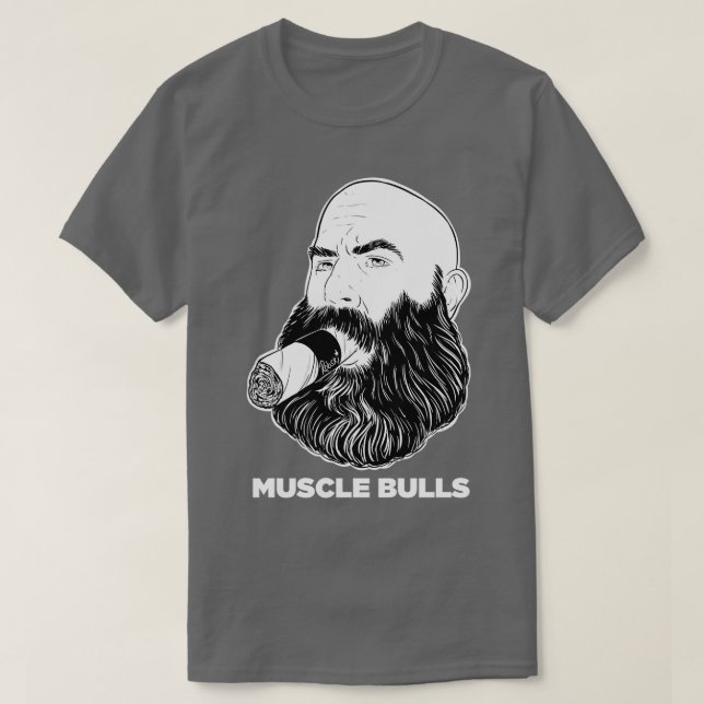 Muscle Bull BampW T-Shirt (Design vorne)