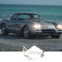 Muscle Car auf der Beach Découpage Papier