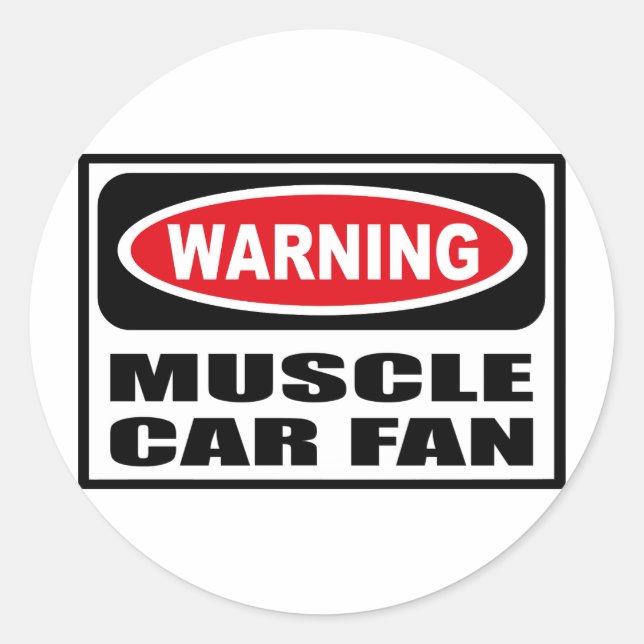 MUSCLE CAR FAN-Aufkleber Runder Aufkleber (Vorderseite)