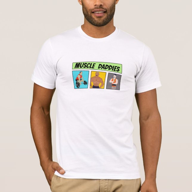 Muscle Daddies Comicen T-Shirt (Vorderseite)