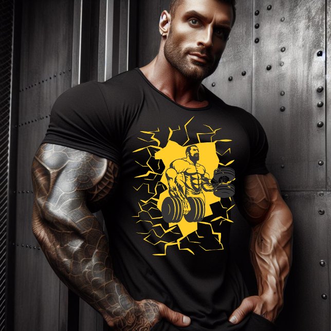 Muscle Fusion Bodybuilder Grafik Art T-Shirt (Von Creator hochgeladen)