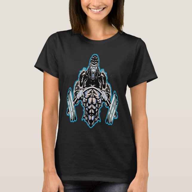 Muscle Gorillas Gym Kostüm Sport T-Shirt (Vorderseite)