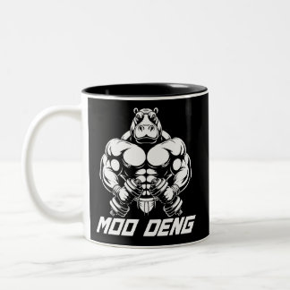 Muscle Hippo Moo Deng Zweifarbige Tasse