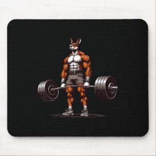 Muscle Kangaroo DeadHebe Funny Gym Weightliftin Mousepad
