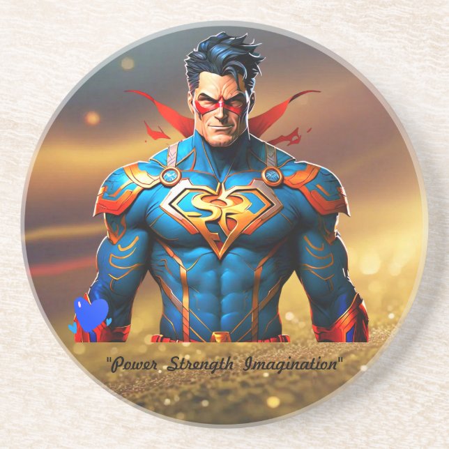 "Muscle Marvels: Superhero Creator" Getränkeuntersetzer (Vorne)