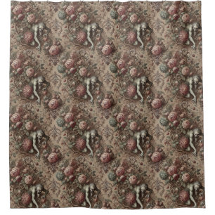 Muscle Memory – Gothic-Victorian-Blumendesign Duschvorhang