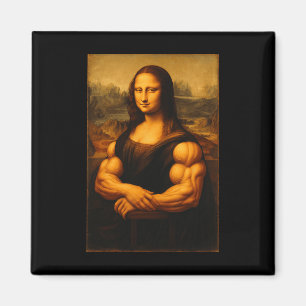 Muscle Mona Lisa Bodybuilder Weightlift und Magnet