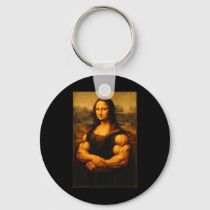 Muscle Mona Lisa Bodybuilder Weightlift und Schlüsselanhänger