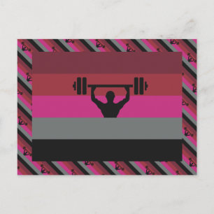 MUSCLE PRIDE FLAG POSTKARTE
