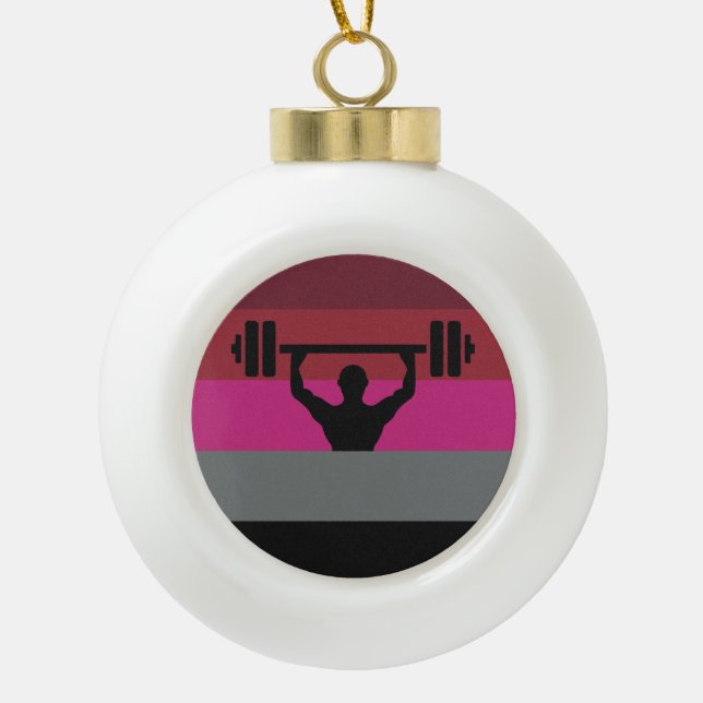 MUSCLE PRIDE KERAMIK Kugel-Ornament (Vorderseite)