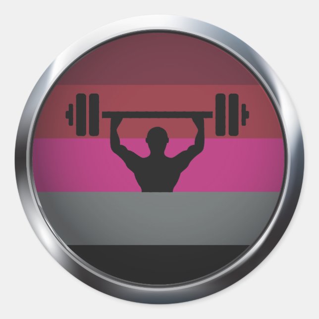 MUSCLE PRIDE MEDALLION RUNDER AUFKLEBER (Vorderseite)