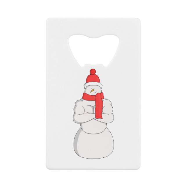 Muscle Snowman Geldbeutel Flaschenöffner (Vorderseite)